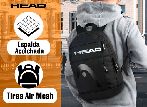 Mochila Head Original Notebook Urbana Deportiva Reforzada