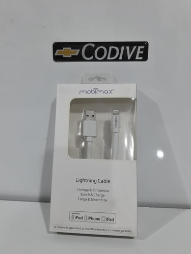 Cabo Usb Para iPhone Branco Classic 2012 2013 2014 Gm Acessó