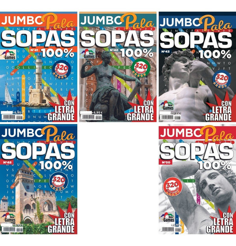 Sopas Jumbo Paquete 5 Revistas New Games