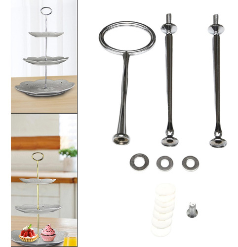 New. 2 Soporte Para Plato De Pastel, Mango, Varilla De