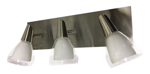 Imagen 3 de 6 de Aplique Spot Acero Melody 3 Luces Movil Apto Led Ideal Baño
