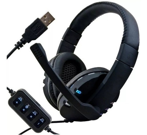 Headset Ps4 Ps3 Microfone Fone Gamer Usb Pc Muda De Cor Leds