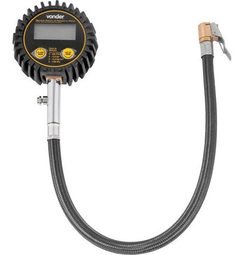 Imagem 1 de 5 de Medidor Digital De Pressão P/ Pneus 200 Psi 13,8 Bar Vonder