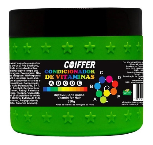 Condicionador De Vitaminas Coiffer 350g Anti Queda E Quebra