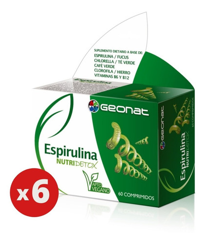 Espirulina Nutridetox - Combo X 6 - Geonat