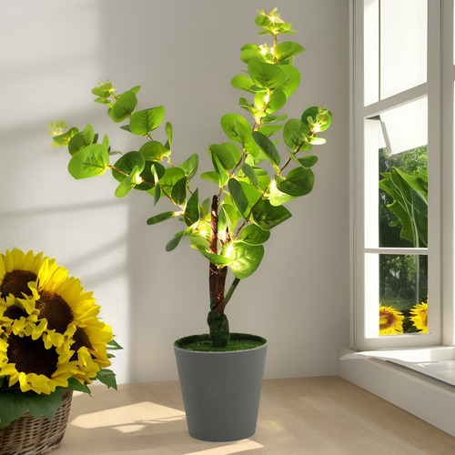 Planta Artificial Con Luces Para Decoración De Sala De Bodas