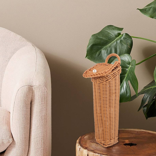 Cesta Colgante De Ratán Para Baño Con Macetas