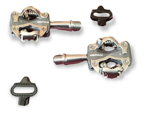 Pedales Fijación Mtb, Aluminio, Marca Zeray, Incluye Calas