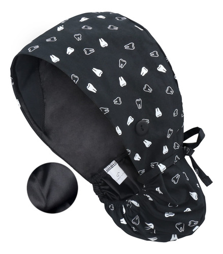 Qba Gorra De Trabajo Ajustable Con Botón, Gorro Forrado De