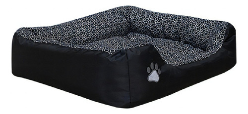Cama Para Perro Grande Lux Lavable Resistente Cómoda Suave Grande Black