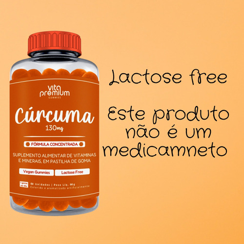 Cúrcuma Em Gomas Concentrada 60un - Vita Premium