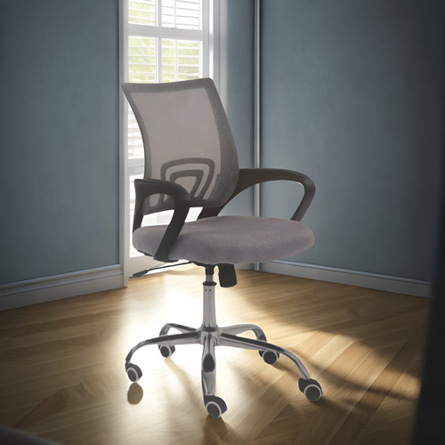 Silla De Oficina Vonne Csei-mgri Ergonomía Y Estilo Gris Claro Algodón