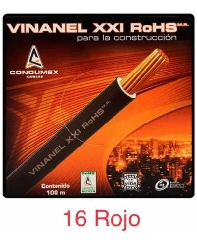 Cable Calibre 16 Condumex Vinanel Rollo De 100 Metros