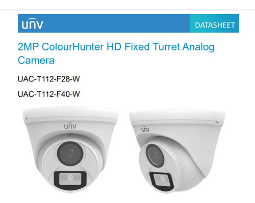 Camara Analogica Color Hunter Eyeball Fija De 2mp Hd Unview