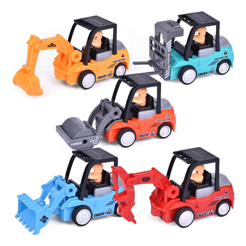 Fun Little Toys 5 Piezas De Coches De Juguete De Construcció