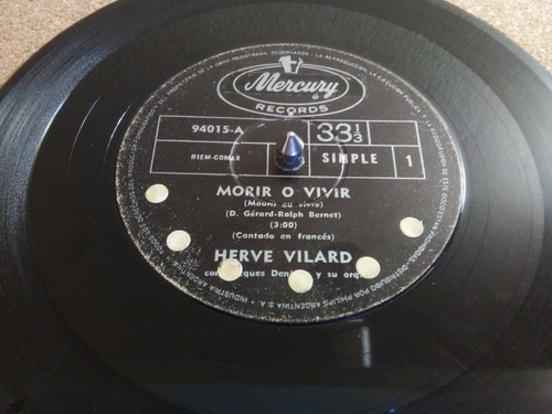 Simple - Herve Vilard - Morir O Vivir / Si Es De Noche (Usado)