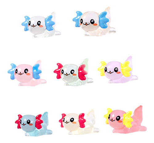 8x Figuras En Miniatura De Axolotl, Lindas Figuras De