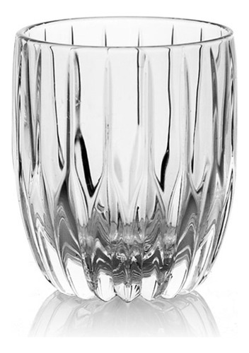 Vaso Transparente Diamante Juego De 6 Piezas Rock Glass Color Vidrio