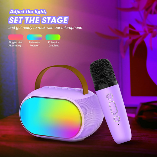 Máquina De Karaoke Heroange Para Niños Con 2 Micrófonos Inal