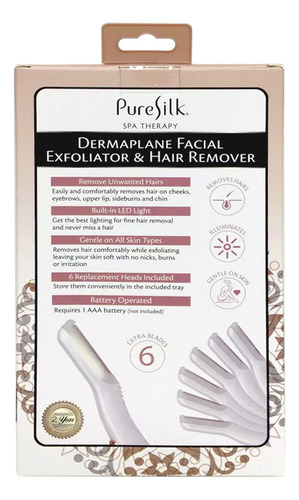 Depiladora Pure Silk Removedor De Vello Facial, Luz Led Color Blanco