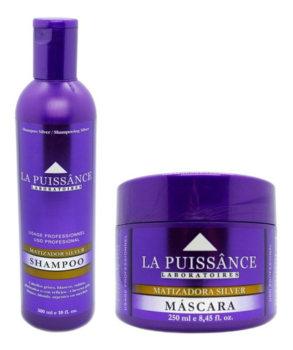 La Puissance Silver Matizador Shampoo + Máscara Rubios 3 Ms