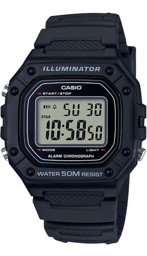 Reloj Casio W-218h Sporty Illuminator Alarma Crono 50m Wr