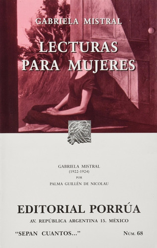 Lecturas Para Mujeres Gabriela Mistral Libro De Pedagogía