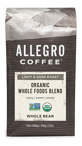 Allegro Café Orgánico Whole Foods Blend Enteros Grano De Caf