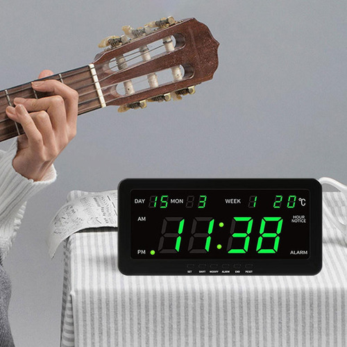 Reloj De Reloj De Pared Digital Clock Multipurpose Verde