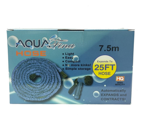 Manguera De Agua Flexible Aquafina 7.5m