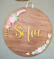 Comprar Carteles Con Nombre Para Maternidad O Cuarto De 40cm.