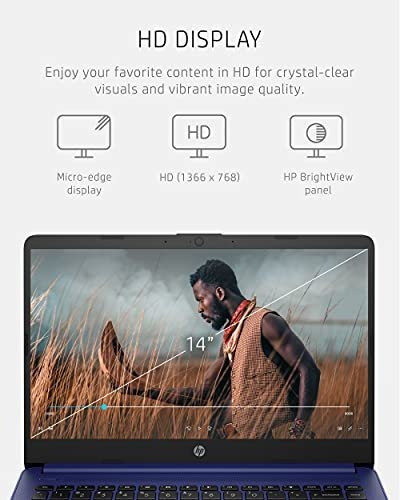 HP 14 Laptop, SSD 64GB, 4GB RAM, 4GB Video. - Excelente (Reacondicionado)