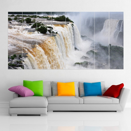 Cuadro Poliptico Cataratas Del Iguazu Art Xxl 192x100cm