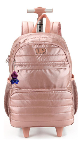 Mochila Up4you Juvenil De Rodinha Rosé - Luxcel