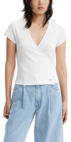 Polo Mujer Dry Goods En V Blanco Levis A5909-0000