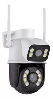 Câmera de segurança WiFI Smart Camera A-28 IP Dual Camera com resolução Full HD 1080p visão nocturna incluída branca/preta