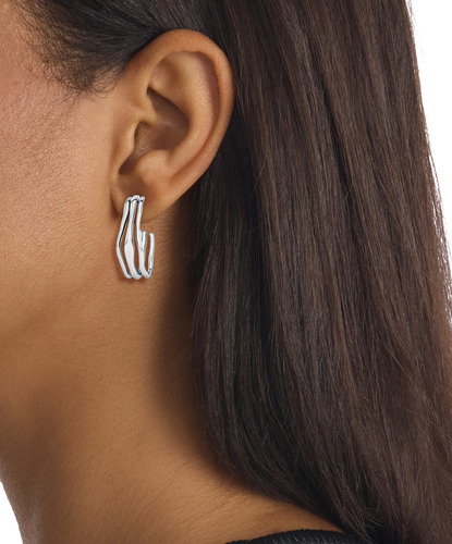 Calvin Klein Pendientes Ondulados Mujer Acero Inoxidable