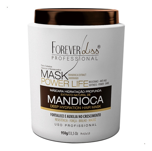 Kit Forever Liss Botox Zero E 2 Mascara Mandioca Hidratação