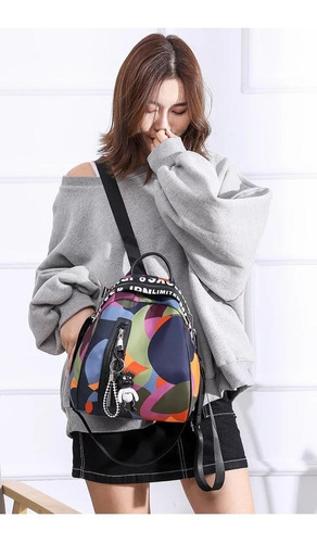 Imagen 2 de 10 de Bolsa Mujer Casual Juvenil Mochila Impermeable De Moda 027