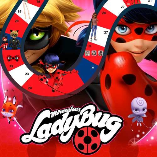 Juego Infantil De Lona Ladybug Juego Miraculous Cat Noir