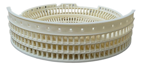Coliseo Romano 18cm Largo Miniatura Deco 3d Para Escritorio Beige