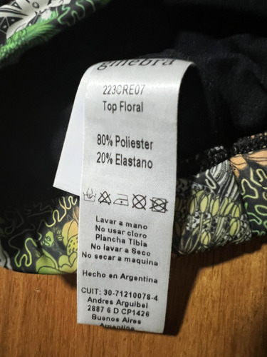 Top Deportivo - Ginebra - Nuevo Multicolor Floreado 01