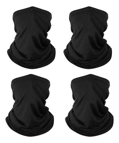 4 Pcs Balaclava Moto Mascara Negra Bandanas Deportivas 