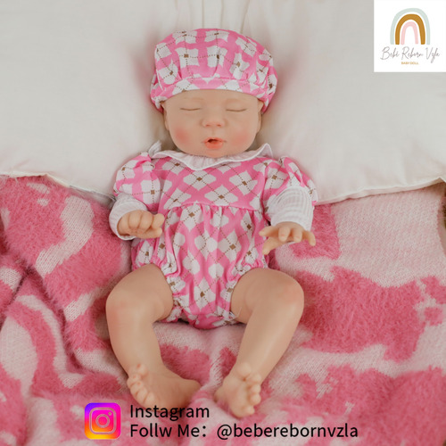 Bebe Reborn Carolina 33cm 100% Silicon Toma Agua Y Orina