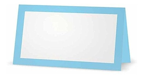 Light Blue Place Cards Flat O Tent Style 10 O 50 Pack Blanco