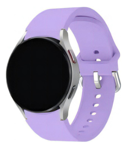 Pulsera de silicona de alta calidad para Samsung Galaxy Watch 4, 5, 6, color lila, 20 mm de ancho
