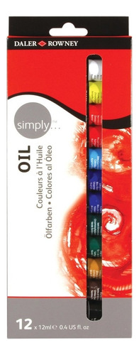 Estojo Oleo Daler Rowney Simply 12 Tubos 12ml