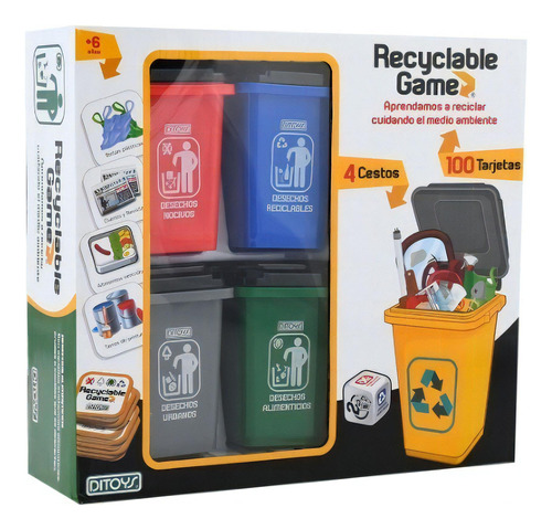 Juego De Mesa Ditoys Recyclabe Game Para Aprender A Reciclar