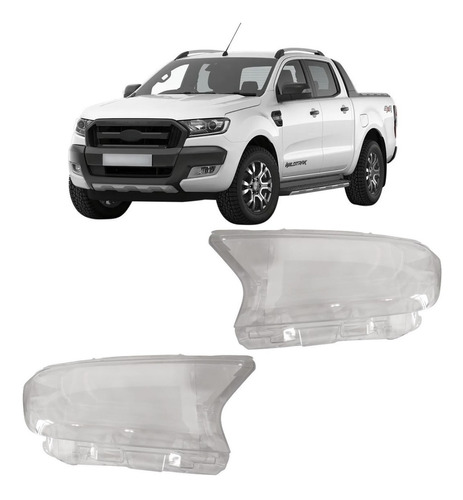 Juego Lentes Optica Acrilicos P/ Ford Ranger 2019 2020 2021