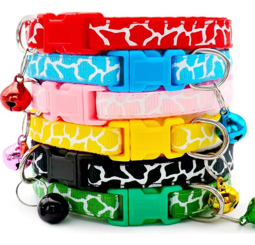 Coleira De Gato Bowknot Com Colar De Sinos Fivela Ajustável